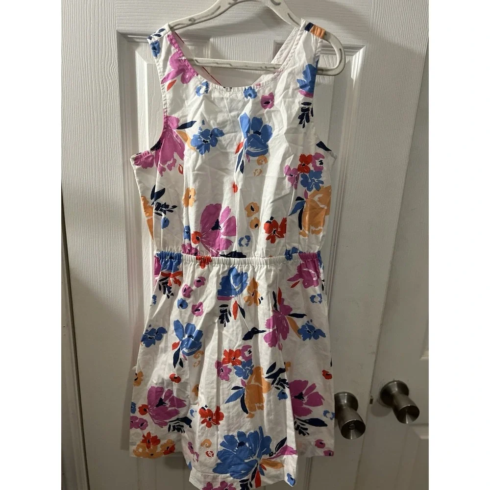 Gap‎ Kids Dress Girls XL Crisscross Back Floral Sun Cotton Lined Summer